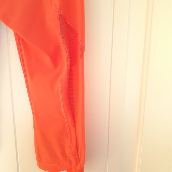 Lululemon Sun Runner Crop *17" Orange Size 6 - Picture 9 of 13
